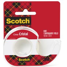CINTA AD TRANSP 3M CRISTAL 19MM X 20MTS C/DISPENS