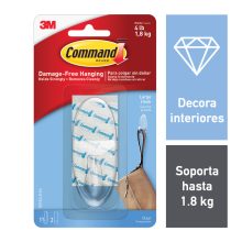 GANCHO ADHESIVO CLEAR LARGE HOOK 3M #17093